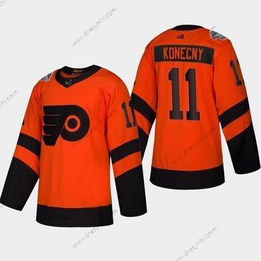 #11 Travis Konecny Philadelphia Flyers Coors 2019 Stadium Series Oranžová Autentické dres – Pánské