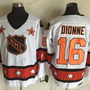 1972-81 NHL All-Star #16 Marcel Dionne Bílý CCM Sešitý Vintage Hokejový dres – Pánské