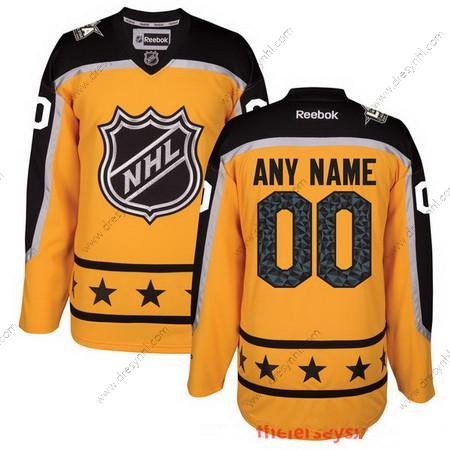 2017 NHL All-Star Game Personalizované Atlantic Division Reebok Žlutá Sešitý Hokejový dres