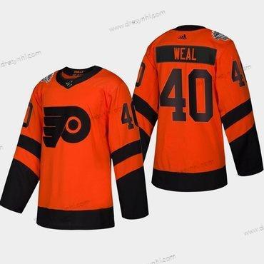 #40 Jordan Weal Philadelphia Flyers Coors 2019 Stadium Series Oranžová Autentické dres – Pánské