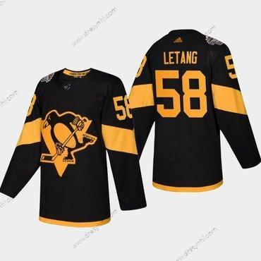 #58 Kris Letang Pittsburgh Penguins Coors 2019 Stadium Series Černá Autentické dres – Pánské