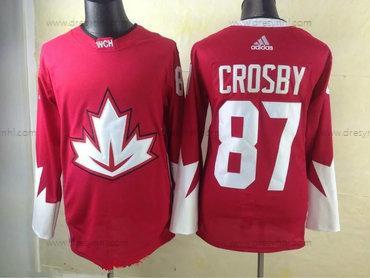 Adidas 2016 IIHF Tým Kanady #87 Sidney Crosby Červené Hokejový Sešitý dres – Pánské