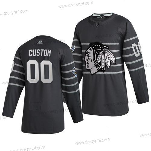 Adidas 2020 NHL All-Star Game Personalizované Chicago Blackhawks Autentické Šedá dres – Pánské