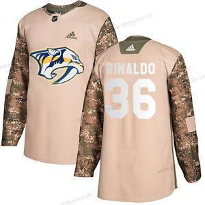 Adidas #36 Zac Rinaldo Nashville Predators Autentické Veterans Day Tréninkový Camo dres – Pánské