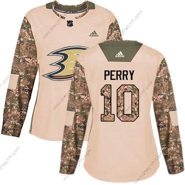 Adidas Anaheim Ducks #10 Corey Perry Camo Autentické 2017 Veterans Day Sešitý NHL dres – Dámské