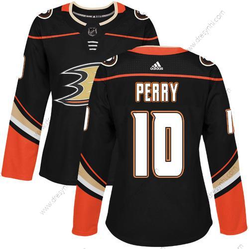 Adidas Anaheim Ducks #10 Corey Perry Černá Domácí dres Autentické Sešitý NHL dres – Dámské