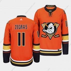 Adidas Anaheim Ducks #11 Trevor Zegras Oranžová Autentické dres – Pánské