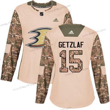 Adidas Anaheim Ducks #15 Ryan Getzlaf Camo Autentické 2017 Veterans Day Sešitý NHL dres – Dámské