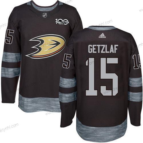 Adidas Anaheim Ducks #15 Ryan Getzlaf Černá 1917-2017 100th Výročí Sešitý NHL dres – Pánské