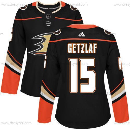 Adidas Anaheim Ducks #15 Ryan Getzlaf Černá Domácí dres Autentické Sešitý NHL dres – Dámské