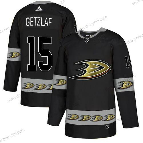 Adidas Anaheim Ducks #15 Ryan Getzlaf Černá Tým Logos dres – Pánské