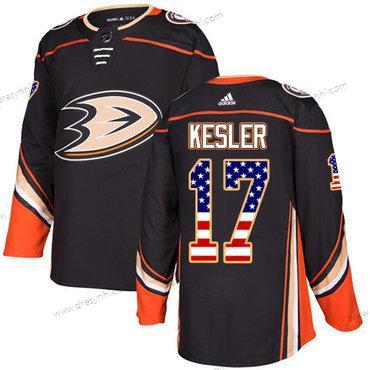 Adidas Anaheim Ducks #17 Ryan Kesler Černá Domácí dres Autentické USA Flag Sešitý NHL dres – Juniorské