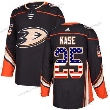 Adidas Anaheim Ducks #25 Ondrej Kase Černá Domácí dres Autentické USA Flag Sešitý NHL dres – Pánské