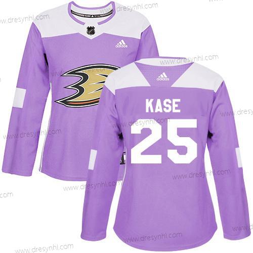 Adidas Anaheim Ducks #25 Ondrej Kase Nachový Autentické Bojuje proti rakovině Sešitý NHL dres – Dámské