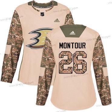 Adidas Anaheim Ducks #26 Brandon Montour Camo Autentické 2017 Veterans Day Sešitý NHL dres – Dámské