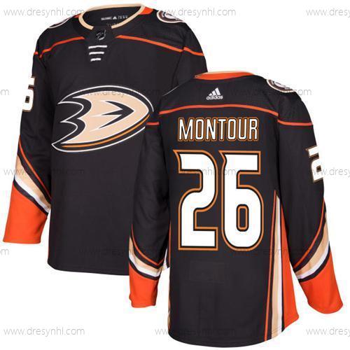 Adidas Anaheim Ducks #26 Brandon Montour Černá Domácí dres Autentické Sešitý NHL dres – Juniorské