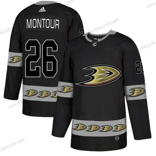 Adidas Anaheim Ducks #26 Brandon Montour Černá Tým Logos dres – Pánské