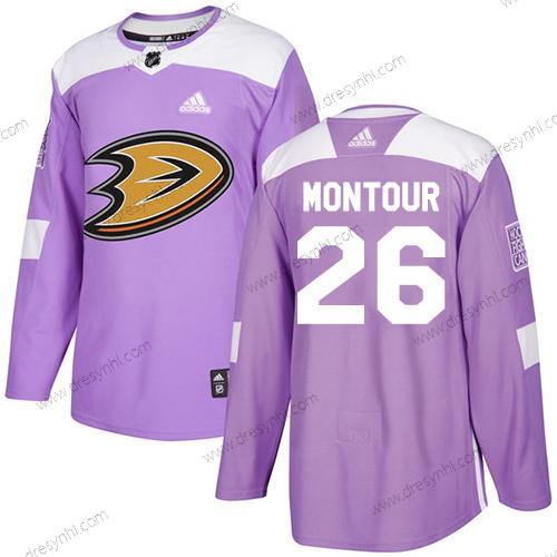 Adidas Anaheim Ducks #26 Brandon Montour Nachový Autentické Bojuje proti rakovině Sešitý NHL dres – Juniorské