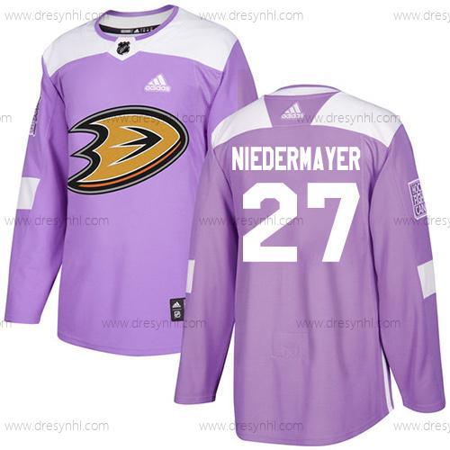 Adidas Anaheim Ducks #27 Scott Niedermayer Nachový Autentické Bojuje proti rakovině Sešitý NHL dres – Pánské