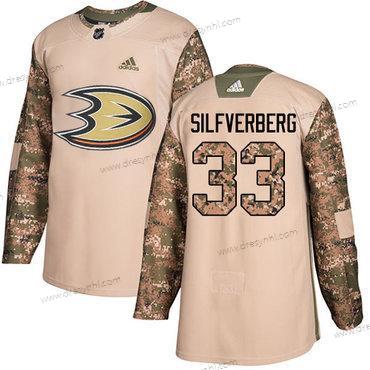 Adidas Anaheim Ducks #33 Jakob Silfverberg Camo Autentické 2017 Veterans Day Sešitý NHL dres – Pánské