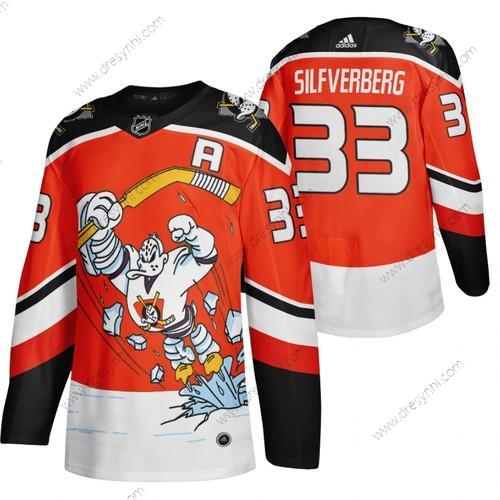 Adidas Anaheim Ducks #33 Jakob Silfverberg Červené 2020-21 Obrácený Retro Náhradní NHL dres – Pánské