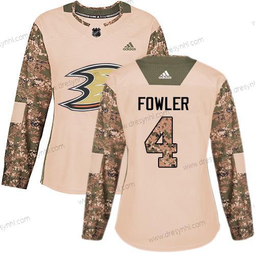 Adidas Anaheim Ducks #4 Cam Fowler Camo Autentické 2017 Veterans Day Sešitý NHL dres – Dámské