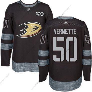 Adidas Anaheim Ducks #50 Antoine Vermette Černá 1917-2017 100th Výročí Sešitý NHL dres – Pánské