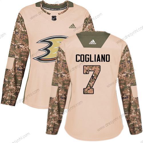 Adidas Anaheim Ducks #7 Andrew Cogliano Camo Autentické 2017 Veterans Day Sešitý NHL dres – Dámské