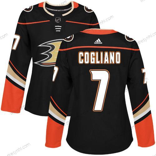 Adidas Anaheim Ducks #7 Andrew Cogliano Černá Domácí dres Autentické Sešitý NHL dres – Dámské