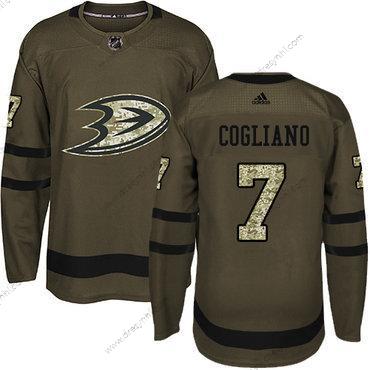 Adidas Anaheim Ducks #7 Andrew Cogliano Zelená Salute to Service Sešitý NHL dres – Pánské