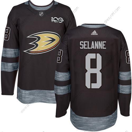 Adidas Anaheim Ducks #8 Teemu Selanne Černá 1917-2017 100th Výročí Sešitý NHL dres – Pánské