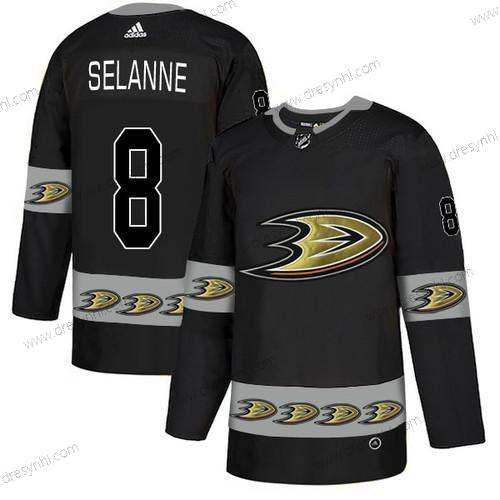 Adidas Anaheim Ducks #8 Teemu Selanne Černá Tým Logos dres – Pánské