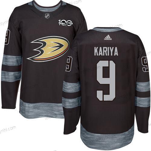 Adidas Anaheim Ducks #9 Paul Kariya Černá 1917-2017 100th Výročí Sešitý NHL dres – Pánské