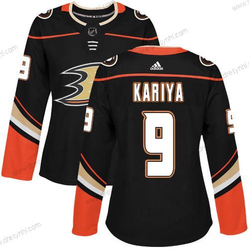 Adidas Anaheim Ducks #9 Paul Kariya Černá Domácí dres Autentické Sešitý NHL dres – Dámské