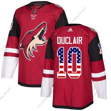 Adidas Arizona Coyotes #10 Anthony Duclair Červené Domácí dres Autentické USA Flag Sešitý NHL dres – Pánské