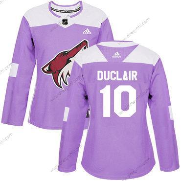 Adidas Arizona Coyotes #10 Anthony Duclair Nachový Autentické Bojuje proti rakovině Sešitý NHL dres – Dámské