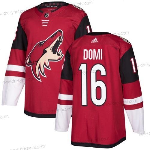 Adidas Arizona Coyotes #16 Max Domi Červené Domácí dres Autentické Sešitý NHL dres – Pánské