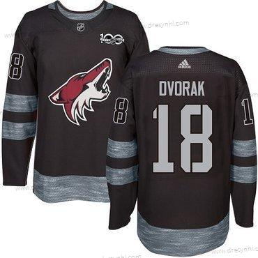 Adidas Arizona Coyotes #18 Christian Dvorak Černá 1917-2017 100th Výročí Sešitý NHL dres – Pánské