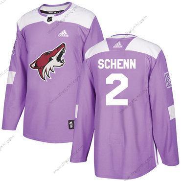 Adidas Arizona Coyotes #2 Luke Schenn Nachový Autentické Bojuje proti rakovině Sešitý NHL dres – Pánské