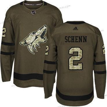 Adidas Arizona Coyotes #2 Luke Schenn Zelená Salute to Service Sešitý NHL dres – Pánské