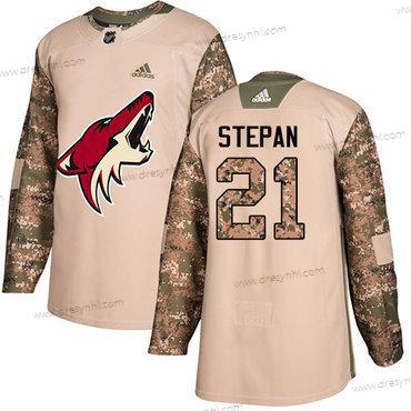 Adidas Arizona Coyotes #21 Derek Stepan Camo Autentické 2017 Veterans Day Sešitý NHL dres – Pánské