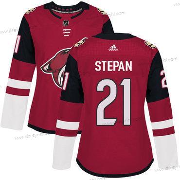 Adidas Arizona Coyotes #21 Derek Stepan Červené Domácí dres Autentické Sešitý NHL dres – Dámské