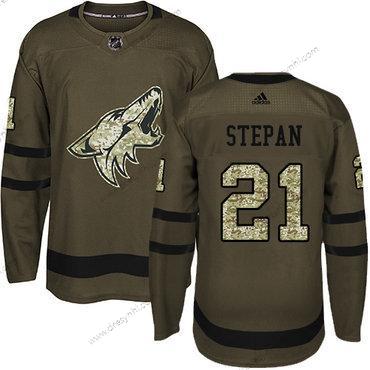 Adidas Arizona Coyotes #21 Derek Stepan Zelená Salute to Service Sešitý NHL dres – Pánské