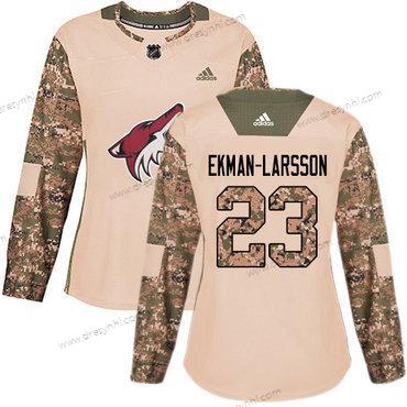 Adidas Arizona Coyotes #23 Oliver Ekman-Larsson Camo Autentické 2017 Veterans Day Sešitý NHL dres – Dámské