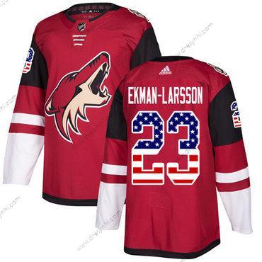 Adidas Arizona Coyotes #23 Oliver Ekman-Larsson Červené Domácí dres Autentické USA Flag Sešitý NHL dres – Pánské