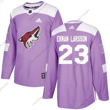 Adidas Arizona Coyotes #23 Oliver Ekman-Larsson Nachový Autentické Bojuje proti rakovině Sešitý NHL dres – Pánské