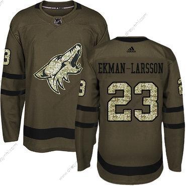 Adidas Arizona Coyotes #23 Oliver Ekman-Larsson Zelená Salute to Service Sešitý NHL dres – Pánské