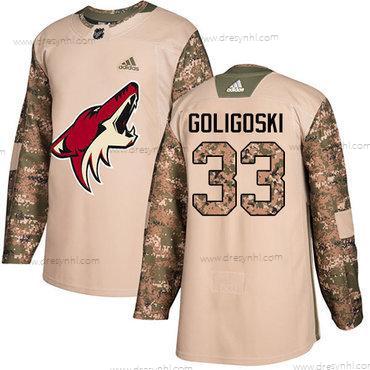 Adidas Arizona Coyotes #33 Alex Goligoski Camo Autentické 2017 Veterans Day Sešitý NHL dres – Pánské