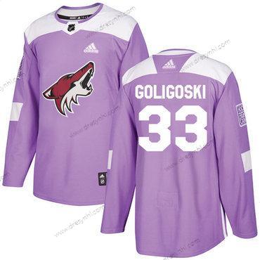 Adidas Arizona Coyotes #33 Alex Goligoski Nachový Autentické Bojuje proti rakovině Sešitý NHL dres – Pánské