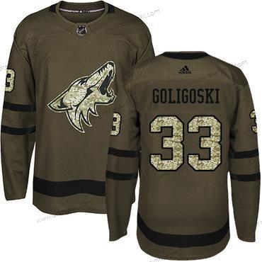 Adidas Arizona Coyotes #33 Alex Goligoski Zelená Salute to Service Sešitý NHL dres – Pánské